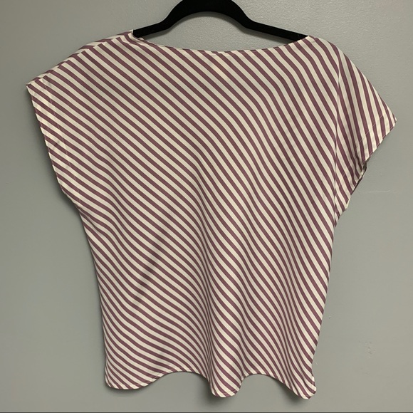 Vintage 1970s Chevron Purple Stripe Women’s Shirt - Picture 4 of 8